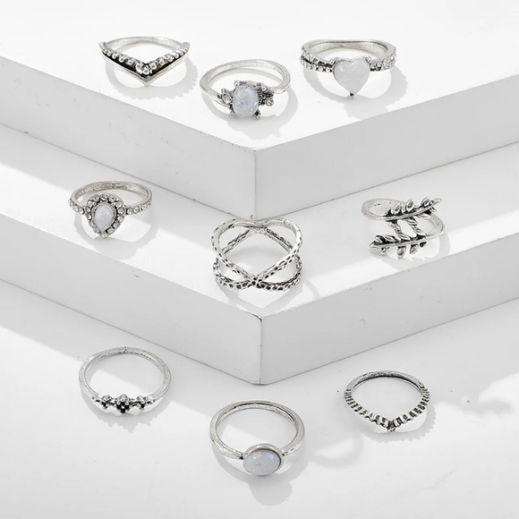 NEW! 9 pcs ring set - Picture 2 of 6